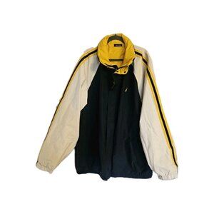 Vintage Nautica 90s Reversible Jacket Size 2xl Yellow Blue